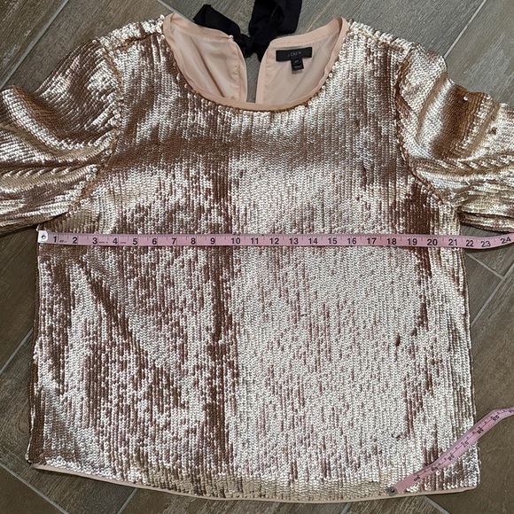 JCREW SEQUIN TOP w/ RIBBON BACK SZ 12T NWOT - Picture 10 of 12